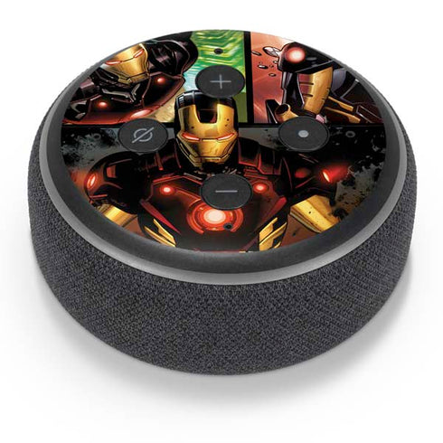 Marvel Iron Man Three Panel Amazon Echo Dot Skin