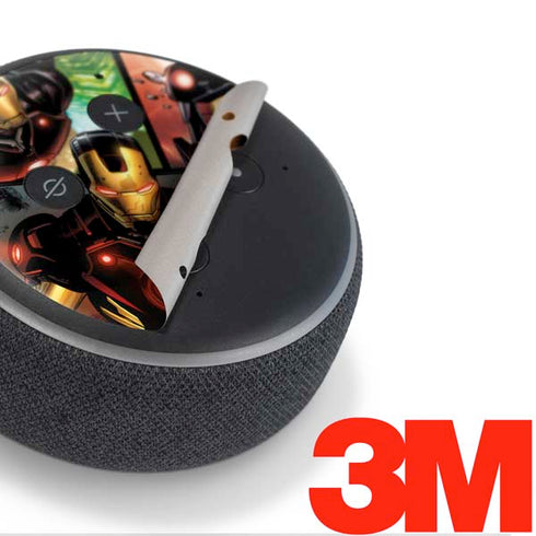 Marvel Iron Man Three Panel Amazon Echo Dot Skin