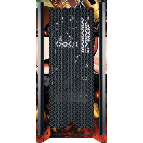 Marvel Iron Man Three Panel Corsair 4000D Tempered Glass Mid-Tower ATX Case Skin