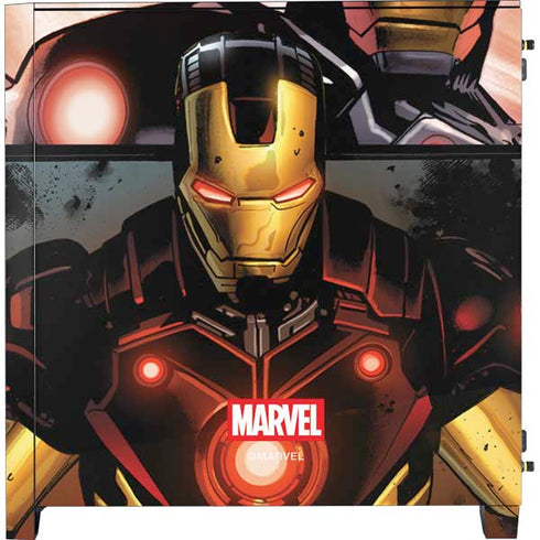 Marvel Iron Man Three Panel Corsair 4000D Tempered Glass Mid-Tower ATX Case Skin