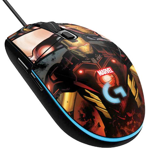 Marvel Iron Man Three Panel G203 Prodigy RGB Wired Gaming Mouse Skin