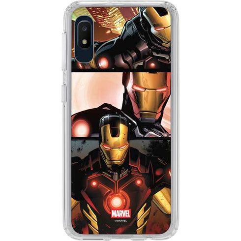 Marvel Iron Man Three Panel Galaxy A10e Clear Case