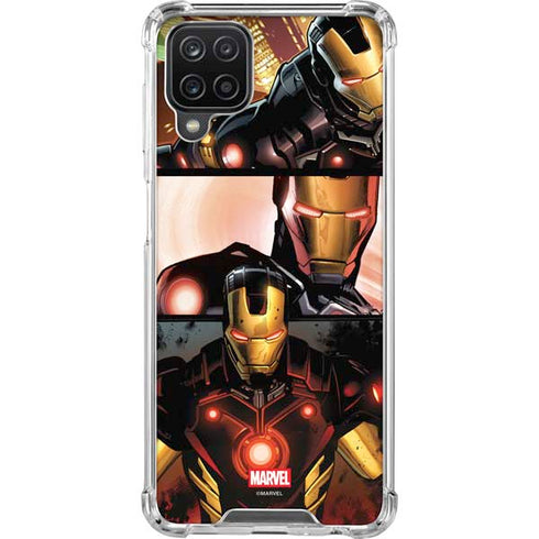 Marvel Iron Man Three Panel Galaxy A12 Clear Case