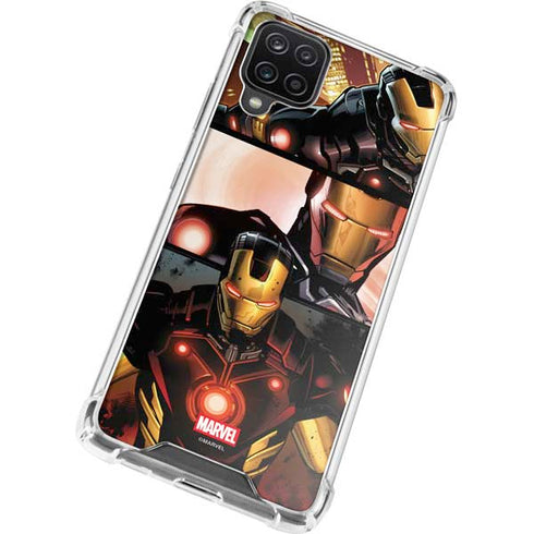 Marvel Iron Man Three Panel Galaxy A12 Clear Case