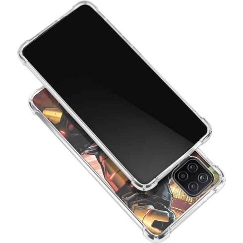 Marvel Iron Man Three Panel Galaxy A12 Clear Case