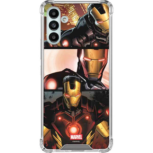 Marvel Iron Man Three Panel Galaxy A13 5G Clear Case
