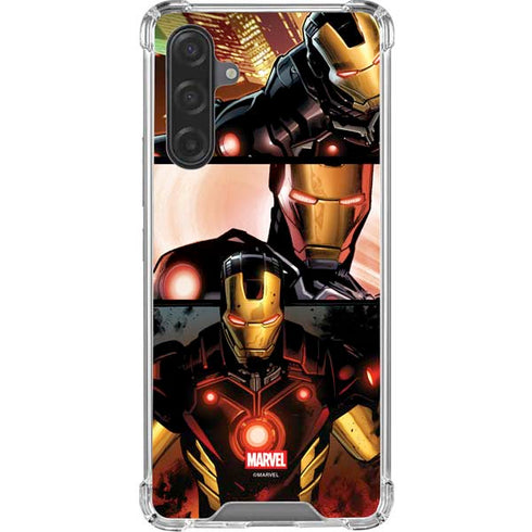 Marvel Iron Man Three Panel Galaxy A17 Clear Case