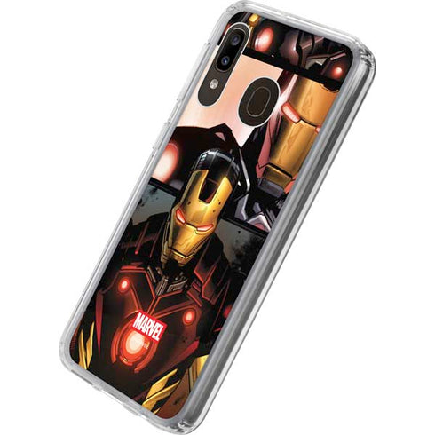 Marvel Iron Man Three Panel Galaxy A20 Clear Case