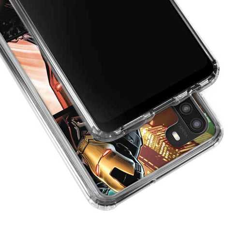 Marvel Iron Man Three Panel Galaxy A21 Clear Case