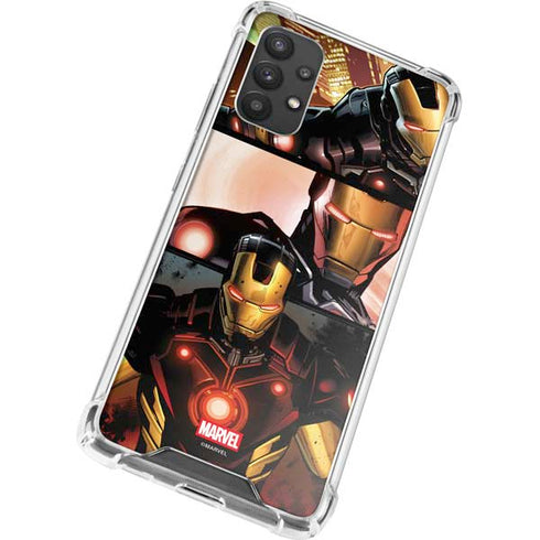 Marvel Iron Man Three Panel Galaxy A32 5G Clear Case