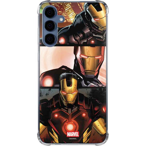 Marvel Iron Man Three Panel Galaxy A35 5G Clear Case