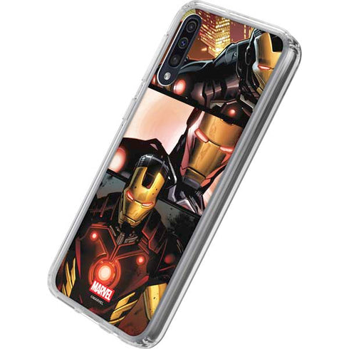 Marvel Iron Man Three Panel Galaxy A50 Clear Case