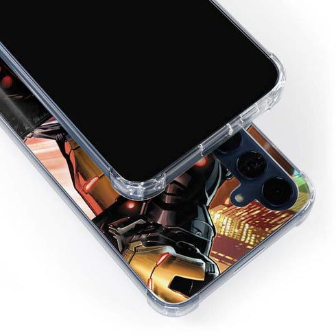 Marvel Iron Man Three Panel Galaxy A55 5G Clear Case