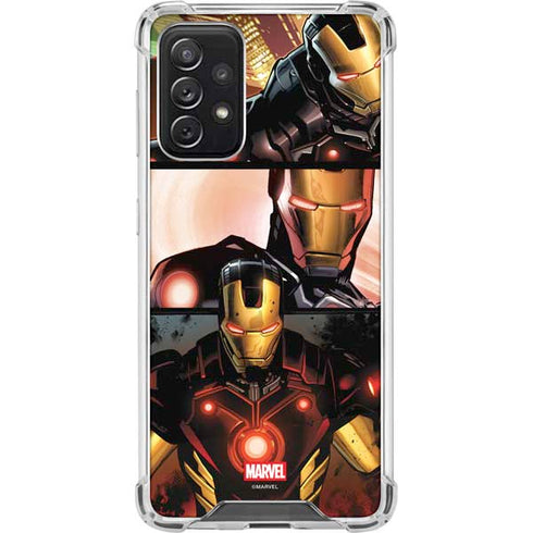 Marvel Iron Man Three Panel Galaxy A72 5G Clear Case