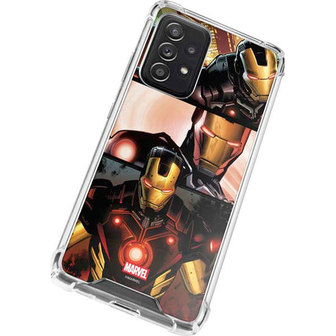 Marvel Iron Man Three Panel Galaxy A72 5G Clear Case