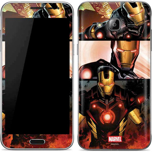 Marvel Iron Man Three Panel Galaxy J3 Skin