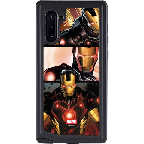 Marvel Iron Man Three Panel Galaxy Note 10 Waterproof Case