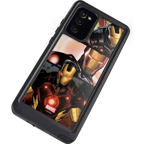 Marvel Iron Man Three Panel Galaxy Note20 5G Waterproof Case