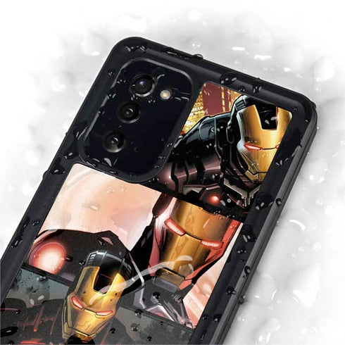 Marvel Iron Man Three Panel Galaxy Note20 5G Waterproof Case