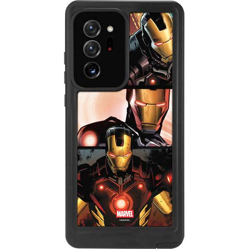 Marvel Iron Man Three Panel Galaxy Note20 Ultra 5G Waterproof Case