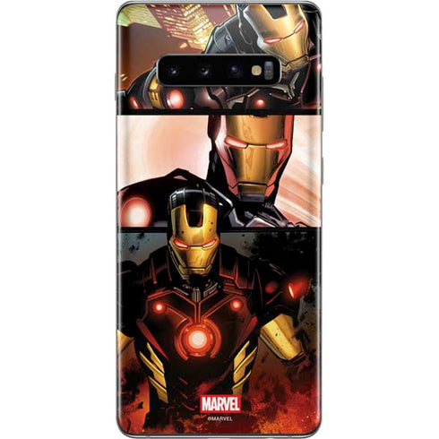 Marvel Iron Man Three Panel Galaxy S10 Plus Skin