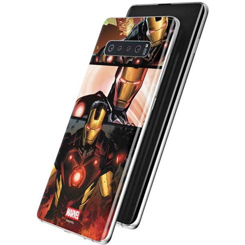 Marvel Iron Man Three Panel Galaxy S10 Skin