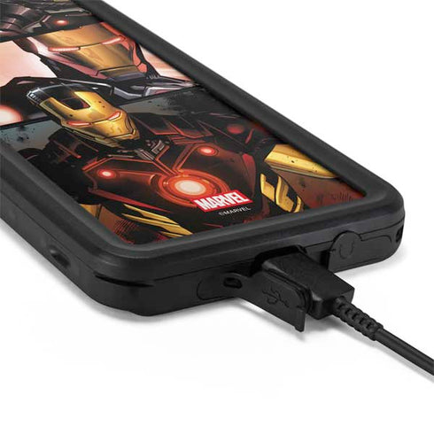 Marvel Iron Man Three Panel Galaxy S20 Waterproof Case