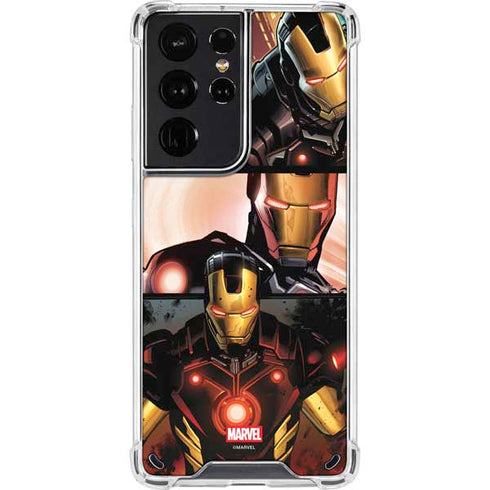 Marvel Iron Man Three Panel Galaxy S21 Ultra 5G Clear Case