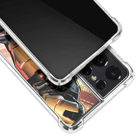 Marvel Iron Man Three Panel Galaxy S21 Ultra 5G Clear Case