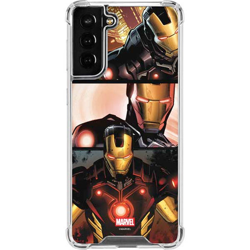 Marvel Iron Man Three Panel Galaxy S22 Plus Clear Case