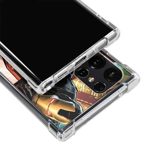Marvel Iron Man Three Panel Galaxy S22 Ultra Clear Case