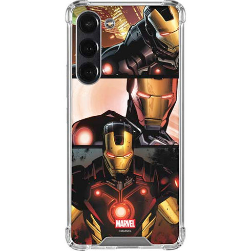 Marvel Iron Man Three Panel Galaxy S23 FE Clear Case