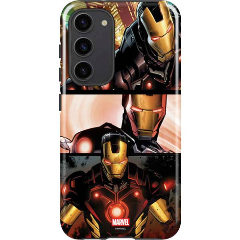 Marvel Iron Man Three Panel Galaxy S23 Plus Pro Case