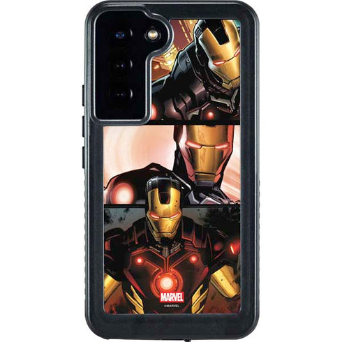 Marvel Iron Man Three Panel Galaxy S23 Plus Waterproof Case