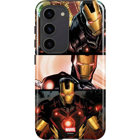 Marvel Iron Man Three Panel Galaxy S23 Pro Case