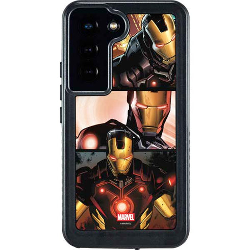 Marvel Iron Man Three Panel Galaxy S23 Waterproof Case
