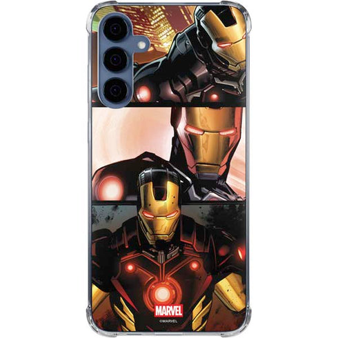 Marvel Iron Man Three Panel Galaxy S24 Clear Case