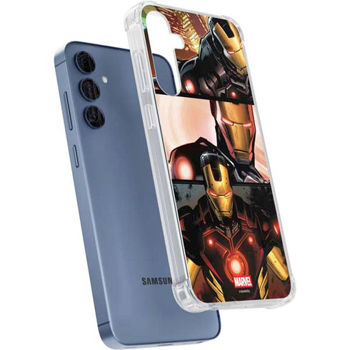 Marvel Iron Man Three Panel Galaxy S24 Clear Case