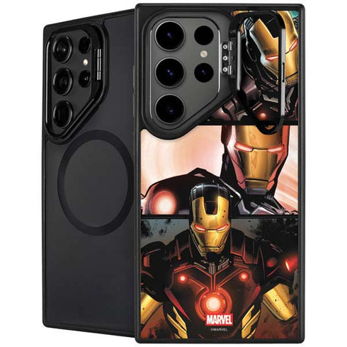 Marvel Iron Man Three Panel Galaxy S24 Ultra Kickstand Case
