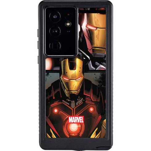 Marvel Iron Man Three Panel Galaxy S24 Ultra Waterproof Case