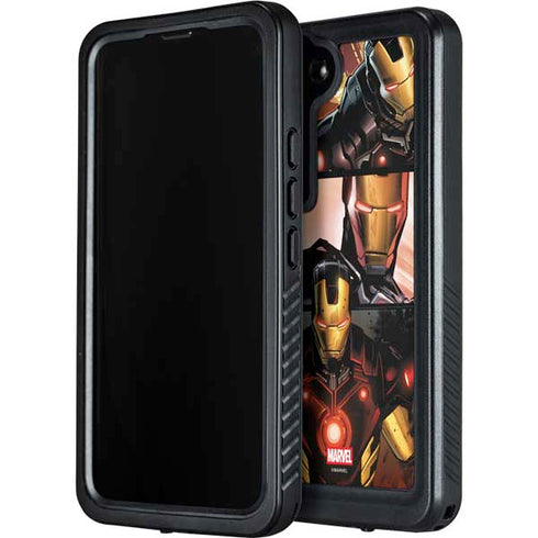 Marvel Iron Man Three Panel Galaxy S24 Waterproof Case