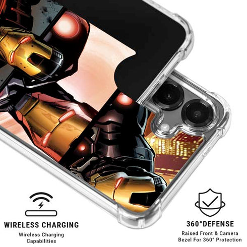 Marvel Iron Man Three Panel Galaxy S26 Clear Case