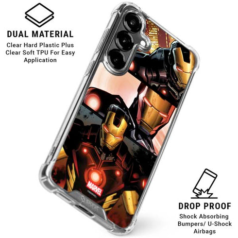 Marvel Iron Man Three Panel Galaxy S26 Plus Clear Case