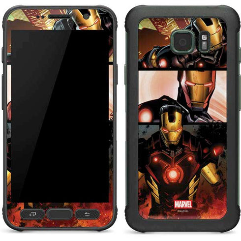 Marvel Iron Man Three Panel Galaxy S7 Active Skin