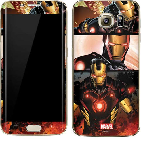 Marvel Iron Man Three Panel Galaxy S7 Edge Skin