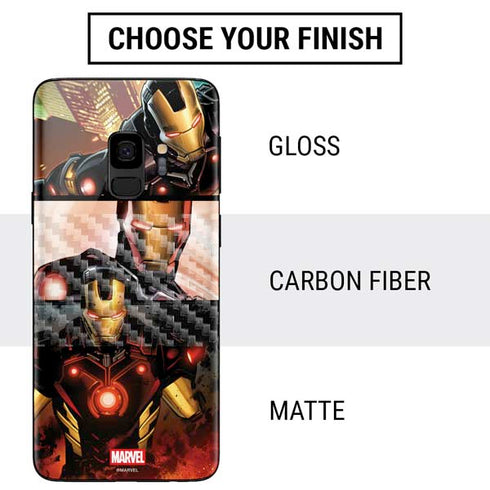 Marvel Iron Man Three Panel Galaxy S9 Skin