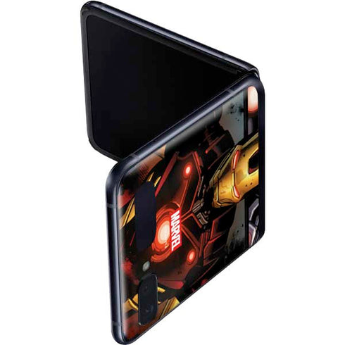 Marvel Iron Man Three Panel Galaxy Z Flip Skin