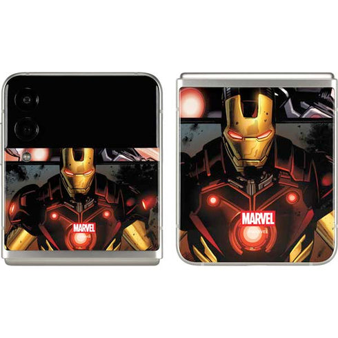 Marvel Iron Man Three Panel Galaxy Z Flip3 5G Skin