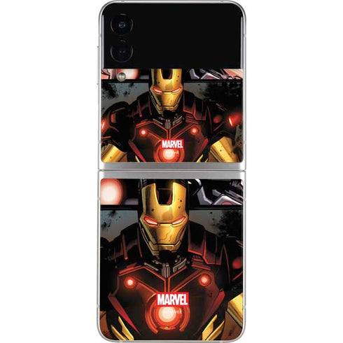 Marvel Iron Man Three Panel Galaxy Z Flip3 5G Skin