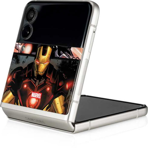 Marvel Iron Man Three Panel Galaxy Z Flip3 5G Skin